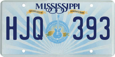 MS license plate HJQ393