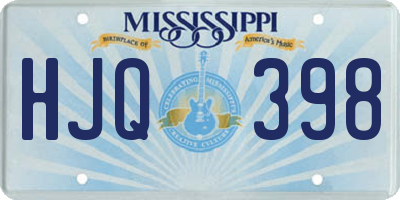 MS license plate HJQ398