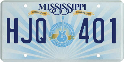 MS license plate HJQ401