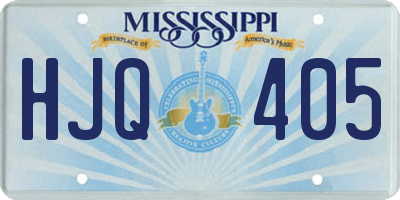 MS license plate HJQ405