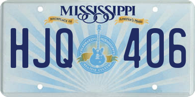MS license plate HJQ406