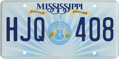 MS license plate HJQ408