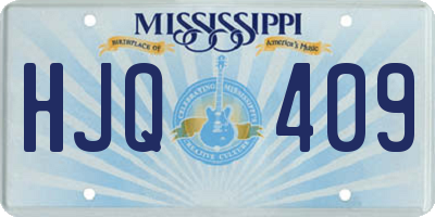MS license plate HJQ409