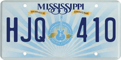 MS license plate HJQ410