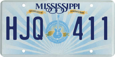 MS license plate HJQ411