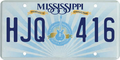 MS license plate HJQ416