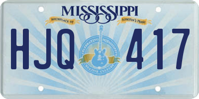 MS license plate HJQ417