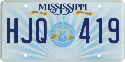 MS license plate HJQ419