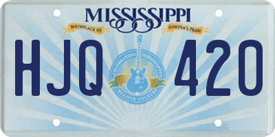 MS license plate HJQ420