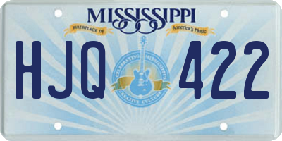MS license plate HJQ422