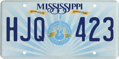 MS license plate HJQ423