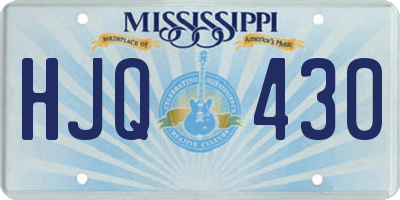 MS license plate HJQ430