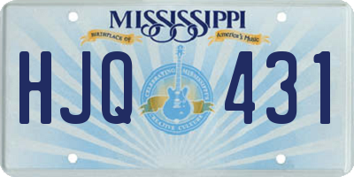 MS license plate HJQ431