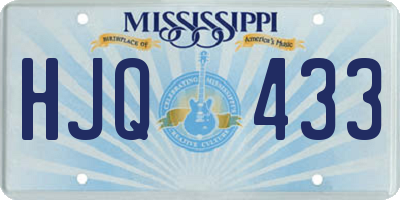 MS license plate HJQ433