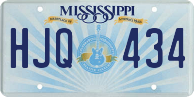 MS license plate HJQ434