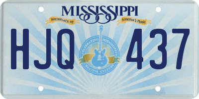 MS license plate HJQ437