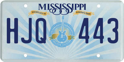 MS license plate HJQ443
