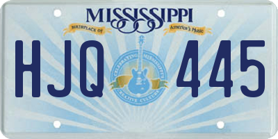MS license plate HJQ445