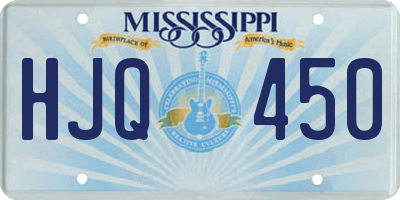 MS license plate HJQ450