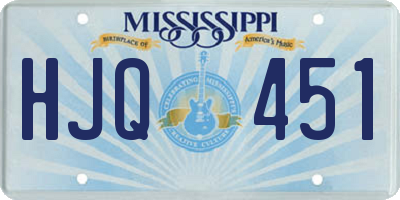 MS license plate HJQ451