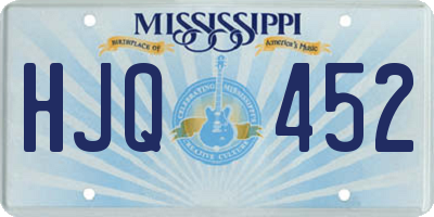 MS license plate HJQ452