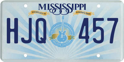 MS license plate HJQ457