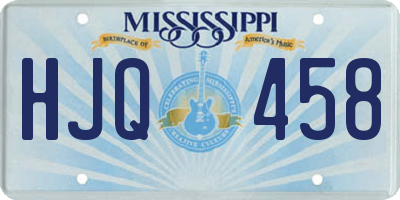 MS license plate HJQ458