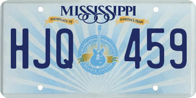 MS license plate HJQ459