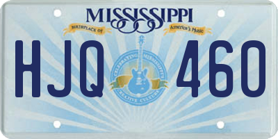 MS license plate HJQ460