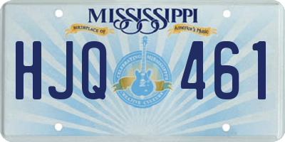 MS license plate HJQ461