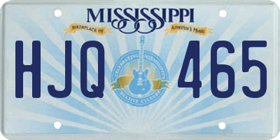 MS license plate HJQ465