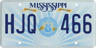 MS license plate HJQ466
