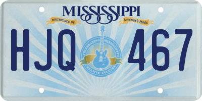 MS license plate HJQ467