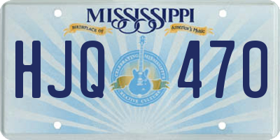 MS license plate HJQ470