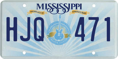 MS license plate HJQ471