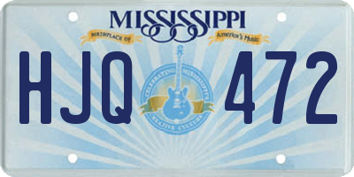 MS license plate HJQ472