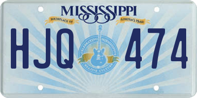 MS license plate HJQ474