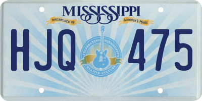 MS license plate HJQ475
