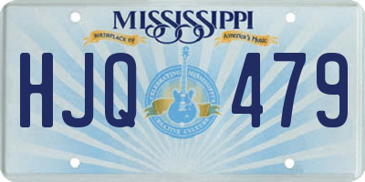 MS license plate HJQ479