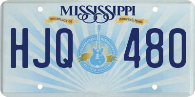 MS license plate HJQ480