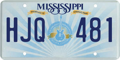 MS license plate HJQ481