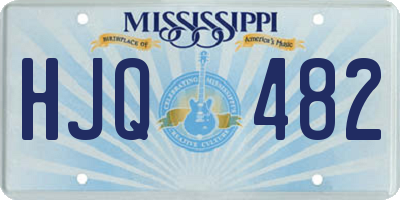 MS license plate HJQ482