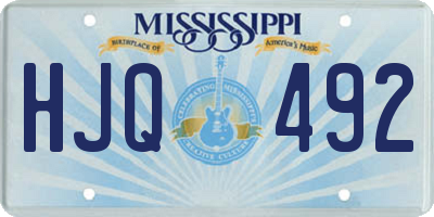 MS license plate HJQ492