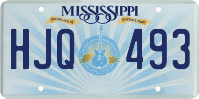 MS license plate HJQ493