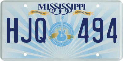MS license plate HJQ494
