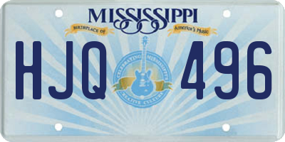 MS license plate HJQ496