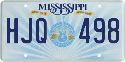 MS license plate HJQ498