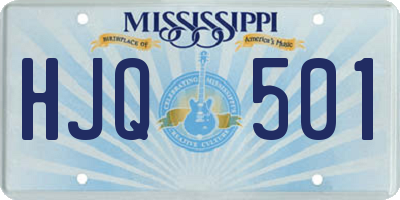 MS license plate HJQ501