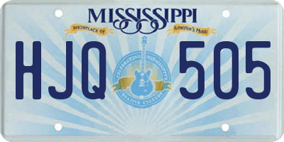 MS license plate HJQ505