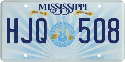 MS license plate HJQ508